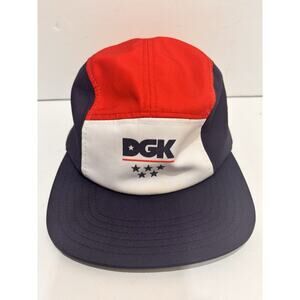 DGK 5 panel hat red white blue adjustable